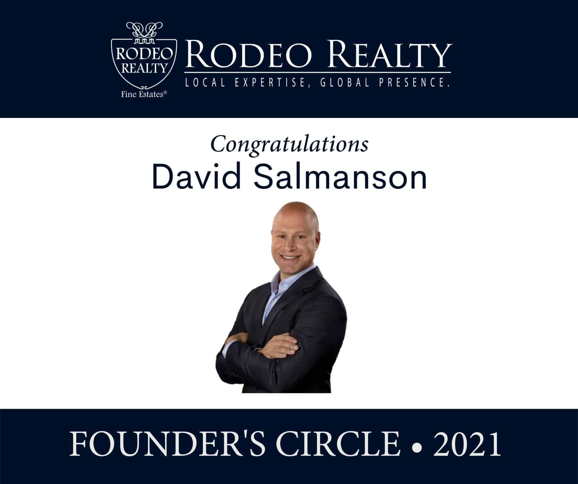 Rodeo Realtry Founder's Circle Award is presented to the top real estate producers each year.