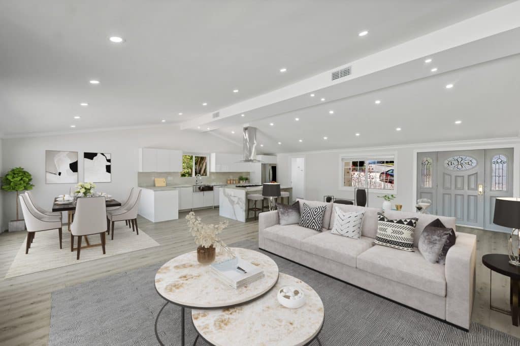 Living room in woodland Hills