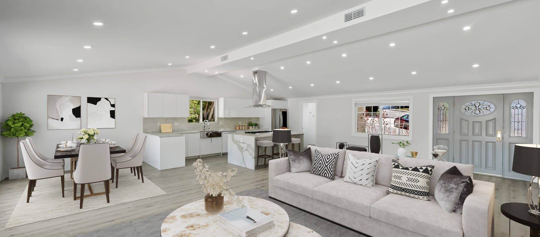 Living room in woodland Hills