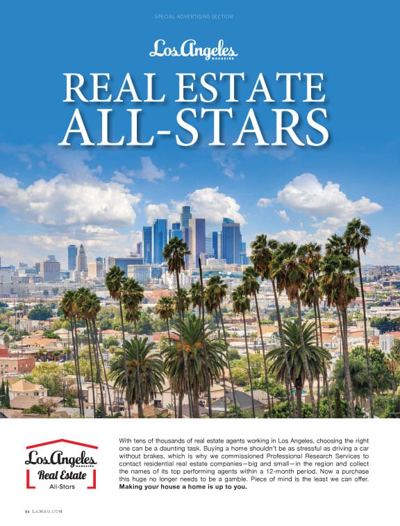 Los Angeles Magazine Real Estate All Stars 2024 List