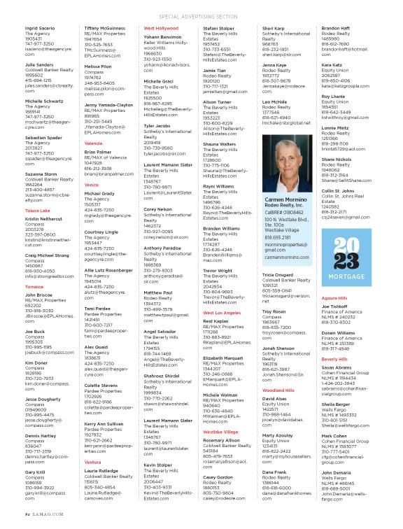 Los Angeles Magazine Real Estate All Stars 2024 List