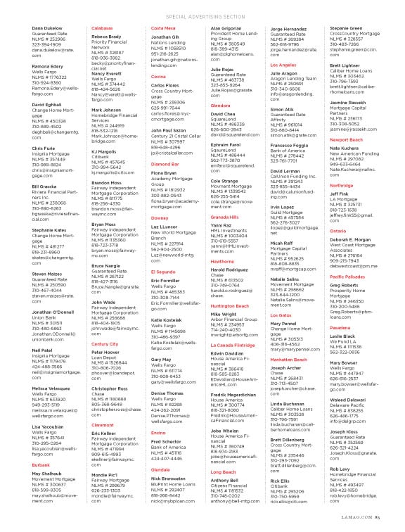 Los Angeles Magazine Real Estate All Stars 2024 List